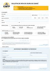 Bulletin de don de jours de congé