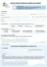 Bulletin de don de jours de congé